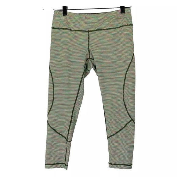 Zella Neon Striped Crop Leggings - Medium - Picture 13 of 13